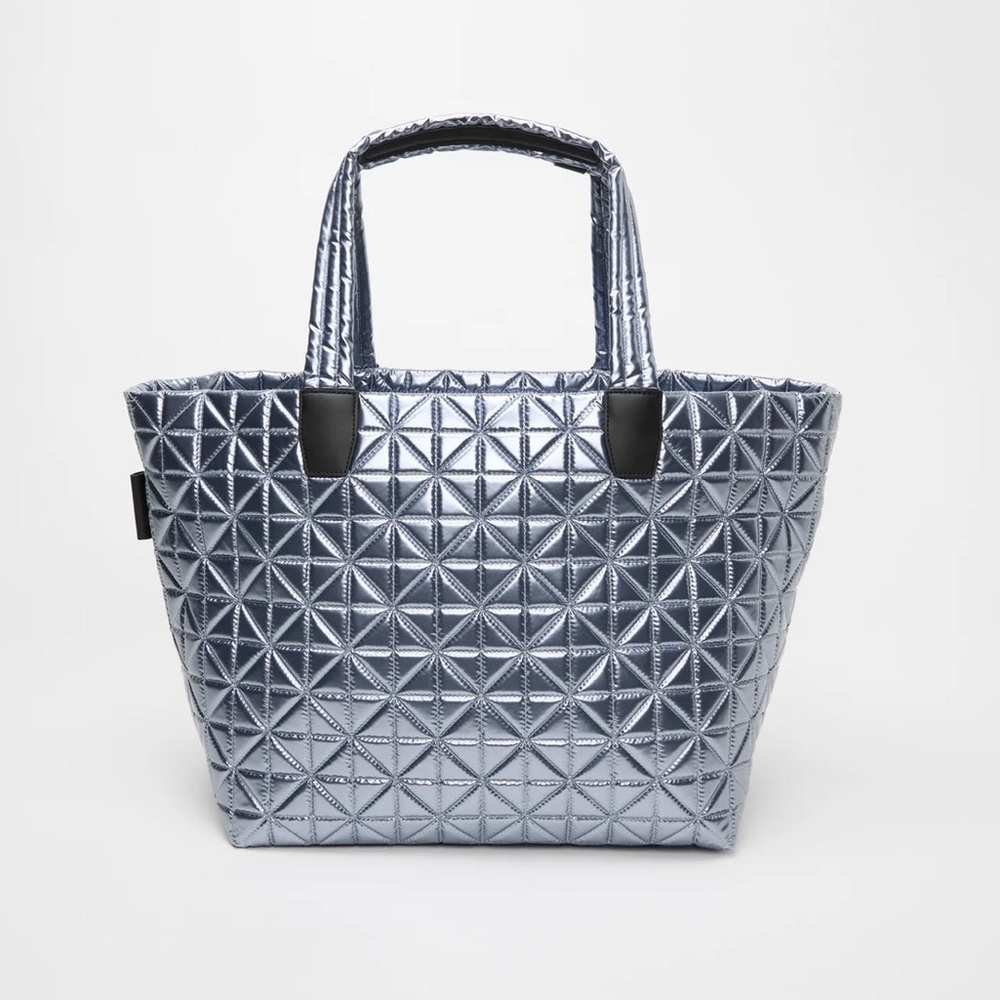 VEE Collective VEE WEEKENDER Quilted Travel Tote Bag in ICY SILVER Color - Picture 2 of 14